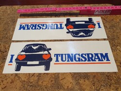 Retro nagyméretű szigorú tungsram matrica levonó trafikárú villanykörte fényszóró