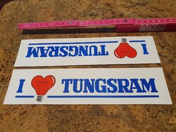 Retro nagyméretű szigorú tungsram matrica levonó trafikárú villanykörte fényszóró