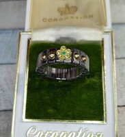 Nomination gyűrű 18 karátos arany betétekkel