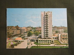 Képeslap,Románia,Timișoara,Temesvár,Agusztus 23 körút,tér,városi látkép,részlet,1978-