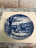 GDR Fine China Lichte Ect Kobalt Festett Szarvasos Porcelán Dísztál A178