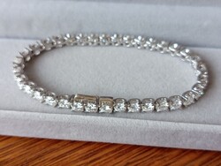 Leárazva! Moissanit gyémánt 925 ezüst karkötő 0.3 ct kövekkel