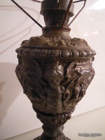 LÁMPA - MUZEÁLIS - 34 x 20  cm  - ÖNTVÉNY - HIBÁTLAN