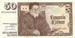 50 krónur korona 1961 mars 20. 1981 Izland signo 38