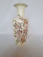 Zsolnay Kézzel festett Lila virágos 26cm váza. Hibátlan!  (25. 318)