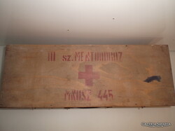 LÁDA - 1956. AUGUSZTUS. 30 - án - GYÁRTOTT - MENTŐS -  SZÁMOZOTT - FA  - 45 x 17 x 12 cm