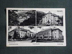 Képeslap,Salgótarján,Horty Miklós laktanya,rendőrkapitányság,járásbíróság,Karinger Bp. kiadás,1935-