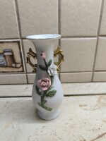 Retro, porcelán rózsás váza eladó! 18 cm