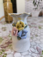 Retro, kerámia rózsás váza eladó! 15 cm