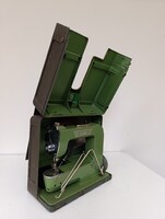 Antik varrógép kézimunka szerszám hordozható eredeti dobozában varró gép 566 5515