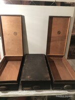 DOBOZ - FA - 3 db - 1929 év - 42 cm - BÉCS - 42 cm - ALKUKÉPES - JELZETT - IRAT - ANTIK  - HIBÁTLAN