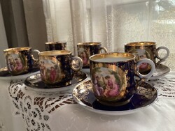 Royal Vienna kobaltkék kávés készlet a Monarchiából