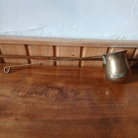 Pompás antik réz italmérő (Whisky, 38,2x9,5x7,5 cm)