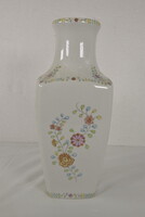 Hollóházi virágos porcelán váza A015
