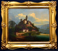 Johann Wilhelm Jankowski (1825-1870): VÁRKASTÉLY TÓ PARTJÁN 1868