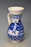 Hódmezővásárhelyi virágos majolika bokály, HMV  Csenki I. 1930-as évek.