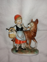 Grafhethal " Piroska és a farkas " porcelán    L