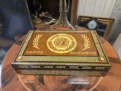 Intarziás fadoboz ékszertartó