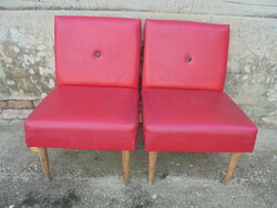 Két darab retro műbőr fotel az 1970-es évekből együtt - TINI fotelek