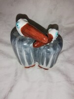 Vígh Éva art deko Tukanok terrakotta szobor    L