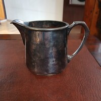 Pazar régi ezüstözött art deco tejszín/citrom kiöntő (13,5x9,3x6,5 cm)