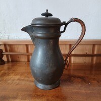 Antik ezüstözött kanna/kiöntő (20x16x9 cm)