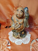 Japán Kutani  Satsuma  Hotei, nevető Buddha,  szerencseisten