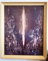 Máriási Masznyik Iván (1928 - 1997) Szakadék c. Képcsarnokos festmény 80x60cm Eredeti Garanciával