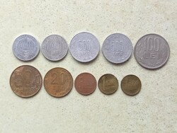 Románia 10 db Különböző Érme 1,5 Bani 20,50,100,500,1000 Lej Lei 1991-2015
