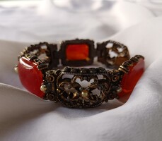 Vintage bizsu karkötő, dekoratív betétekkel