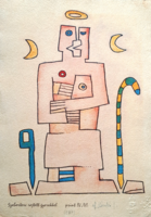 Ef Zámbó István (1950-): Szoborterv rejtett gyerekkel (EBP)