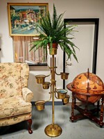 Nagyon ritka regency stílusú réz sokágú virágállvány , virágtartó állvány jó állapotban