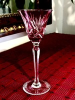 Bíbor kristály pezsgőspohár gyűjtőknek vagy pótlásra 22 cm