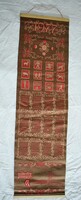Retro textil naptár 1977 , horoszkóp pulmatex kompex , lengyel 22 x 80 cm