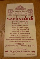 SZEKSZÁRDI BORÁSZAT REKLÁM