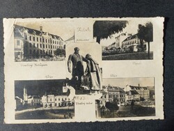 Régi képeslap Zilah Zalau  - kollégium, Fő tér, Vigadó 1942