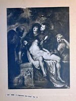 „XIX. századi műnyomat: Krisztus siratása – Roma, Van Dyck kompozíció után”