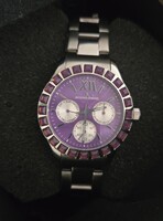 • Jacques Lemans crystal-studded   purple women's wristwatch - new special
