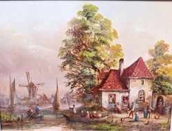 Kovács József (1948-) Flamand Életkép