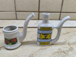 Retro porcelán fürdős pohár, szívós pohár 2 db eladó!