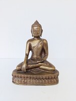 Buddha szobor antik buddhista patinás bronz szobor Thaiföld 565 5538