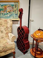 Cselló formájú  borszekrény tömör fa bortartó állvány boros szekrény palacktartó borosüvegtartó