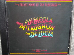 AL DI MEOLA JOHN McLAUGHLIN PACO DE LUCIA FRIDAY NIGHT IN SAN FRANCISCO CD ÚJ gyári bontatlan