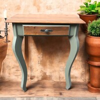 Vintage , fiókos konzolasztal, olive színben