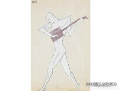 Byssz róbert (berkenyéd, 1893 - budapest, 1961): dancing with mandolin