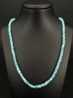 Mesés valódi arany , apatit drágaköves nyakék ,  375/ 9K arany zárral  új