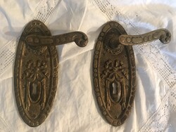 FOGANTYÚ - ALKUKÉPES - SÁRGARÉZ - ANTIK - TÖMÖR - 14 x 6 cm - KILINCS - 7,5 x 2,5 - HIBÁTLAN