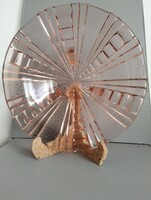 Szépséges Árt Deco üveg kínáló kocka labakon