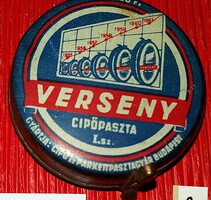Vintage CIPŐ és PARKETTPASZTAGYÁR BUDAPEST - VERSENY - cipőpaszta fém doboza a képek szerint 2.