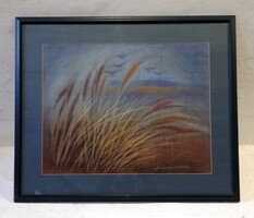 GYURKOVICS HUNOR (1941-) - ITT VAN AZ ŐSZ II.(50x70cm. pasztell)